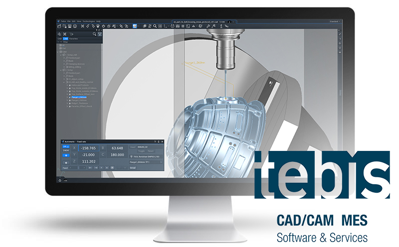 Tebis AG software screenshot on computer