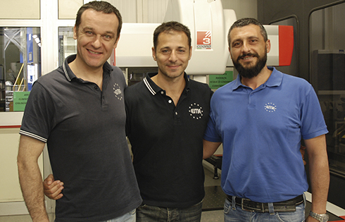 Vittorio Caggiano, Marco Iannuzzi és Maurizio Rullo az EMA mérőszobájában